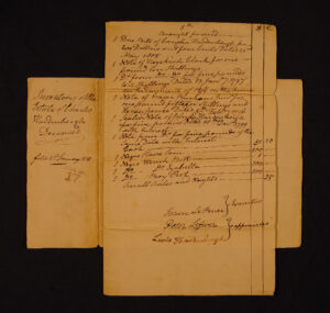 photo of last page of handwritten inventory