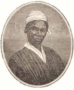 Illustration of Sojourner Truth with white head wrap