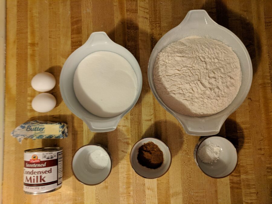 Ingredients for Swiss Cake. 